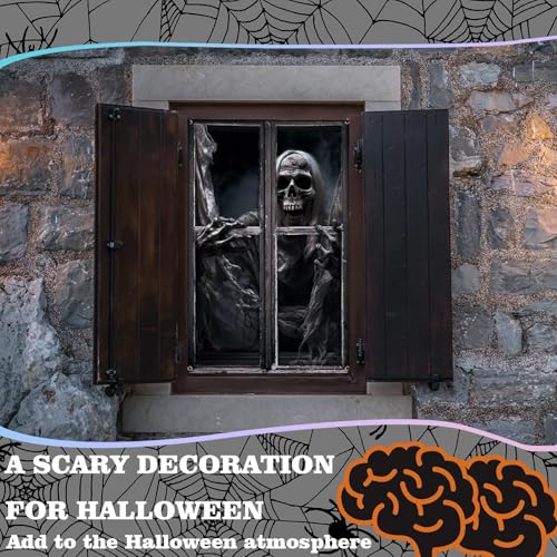 Halloween Horror Skull Window Curtain - Spooky Halloween Party Decoration - Variation: Halloween-1