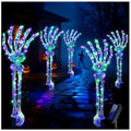 5-Pack Solar Halloween Skeleton Arm Stake Lights - Purple & Green Outdoor Pathway Decor