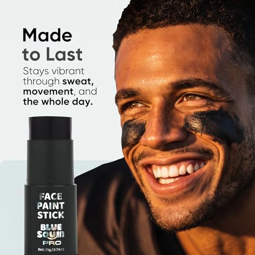 Black Face Paint Stick - Waterproof Body & Eye Makeup for Adults & Kids