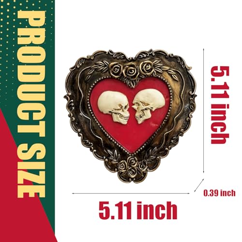 Dark Heart Skull Resin Sculpture - Gothic Home Decor, Unique Gift, Variation of Skull