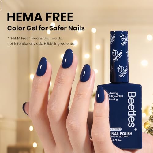 Navy Blue Gel Polish - Dark Eclipse Blue 15ML with Creme Blue Variation