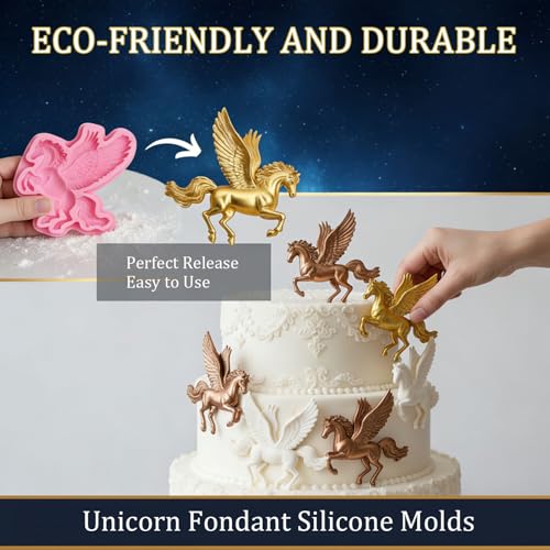Unicorn Silicone Mold for Cake Decorating - Fly Hores Z362