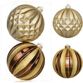 Briful Copper Extra Large Christmas Ornaments Set - 6 Inch Holiday Tree Decor, 2PCS