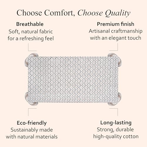 Sandstone Regal Cotton Tablecloth 80x120 Inch Indian Block Print Rectangular Cover - Wedding & Holiday Decor