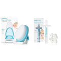 Frida Baby Cradle Cap System - 3-Step FlakeFixer Kit with Sponge, Brush, Comb & Storage Stand | Medicine Pacifier & Syringe Included