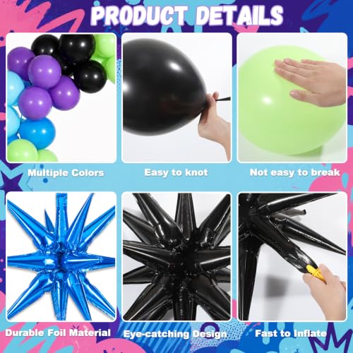 Halloween Video Game Car Decorations Kit with Balloons & Backdrop