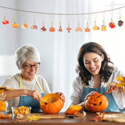 AUGSUN Fall Tree Ornaments Set - Mini Autumn Decorations for Small Tree, 36 pcs, Fall Style
