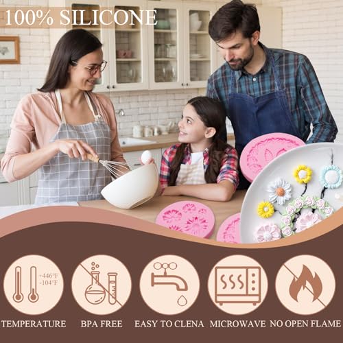 Butterfly & Flower Silicone Molds - 6 Pack for Cake, Cupcakes & Decorations - Variation of THIS listing