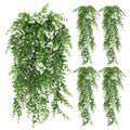 Artificial Hanging Plants Set - White Style2, 4 Pack, 29.5 Inch Vines for Indoor & Outdoor Decor