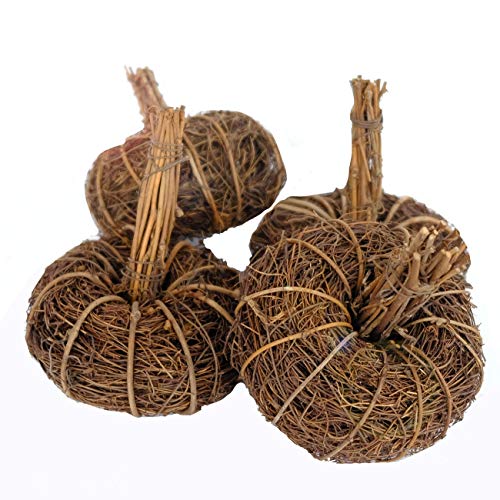Artificial Mini Pumpkins Set of 4 for Fall Halloween Thanksgiving Decor