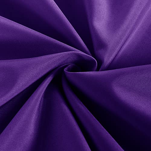 Obstal 2 Pack Purple Fitted Tablecloths for 4ft Rectangle Tables - Waterproof & Stain Resistant