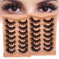 False Eyelashes 7 Pairs - Natural Fluffy Cat Eye & Fox Eye Style - BL762