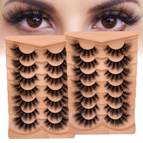 False Eyelashes 7 Pairs - Natural Fluffy Cat Eye & Fox Eye Style - BL762