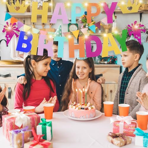 129Pcs Glitter Customizable Banner Kit - Silver Happy Birthday Party Decor