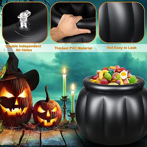 Halloween Inflatable Cooler 22x18 Inch Black Cauldron Drink Cooler for Parties