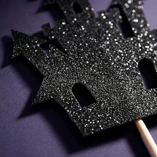 Addams Theme Cupcake Toppers 24 Pcs - Fantasy Horror Party Decorations Design 1