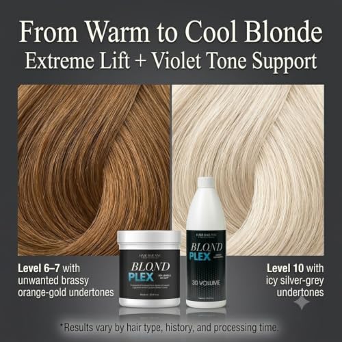 Professional Blonding Lightening Kit with Charcoal Powder & Violet Developer