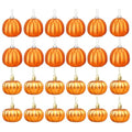 24Pcs Mini Orange Pumpkin Hanging Ornaments – Fall Thanksgiving Decor Set