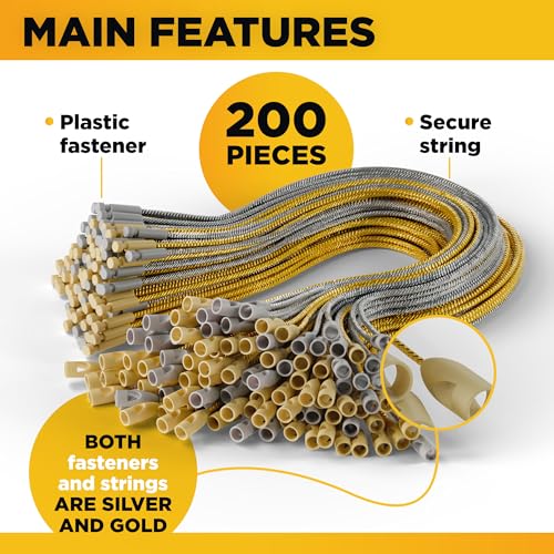 Christmas Ornament Hooks Set - Gold & Silver 200 Pcs with Snap for Tree Decoration