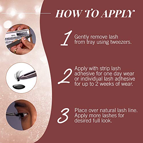 Ardell Faux Mink Individual False Eyelashes Long Black 4 Pack - Natural Look & Reusable