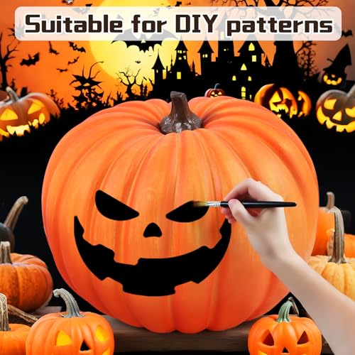 Large Glossy Orange Artificial Pumpkin for Outdoor Decor - 12.8 Inch, Variation: Glossy Orange