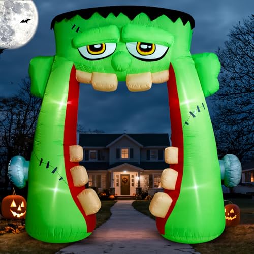 10FT Halloween Inflatable Frankenstein Archway Outdoor Yard Decor with LED Lights