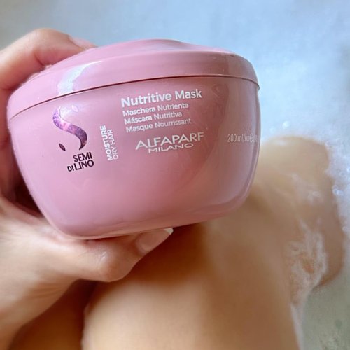 Alfaparf Milano Semi Di Lino Moisture Nutritive Mask - Hydrating Treatment for Dry Hair | Color Safe, Sulfate-Free