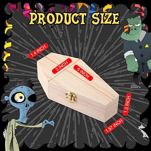 Halloween Coffin Box Set - 20 Wooden Coffin Storage & Decoration Boxes