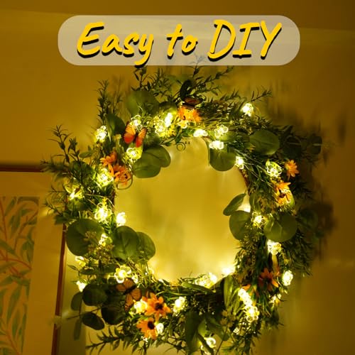 USB Bee String Lights 10Ft 30 LEDs Whimsical Honey Bee Decor - Variation of USB Bee