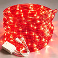 20ft Red Rope Lights for Outside – Connectable, Waterproof LED String with 8 Modes Controller
