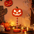 AVEKI Wooden Halloween Pumpkin Night Light - Battery Powered Indoor Decor - Orange Pumpkin