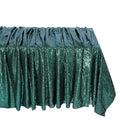 Emerald Green Sequin Rectangular Tablecloth 90 x 156 Inches Glitter Party Decor - Variation of Emeraldgreen