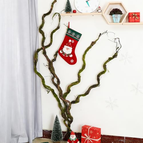 Artificial Tree Branches Garland - 5ft 11in Moss Vine for Decor & Landscaping