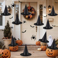 Halloween Witch Hats Hanging Decor Set with Bats & Spiders – Indoor & Outdoor Party Decorations