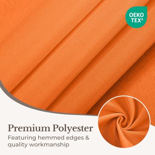 Halloween Waterproof Rectangle Tablecloth - 60x84 Inch Orange Washable Polyester for Dining & Party