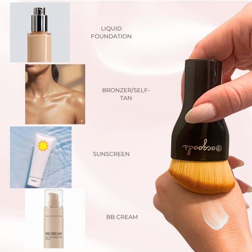 Makeup Blending Brush Applicator for Face and Body for Liquid Foundation Sunscreen BB Cream Bronzer Self-Tan Tinted Moisturizer