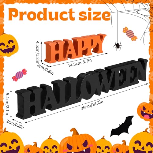 Halloween Wooden Sign Blocks - Happy Halloween Tabletop Decor - Variation of THIS listing