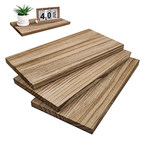 Brown Unfinished Wood Art Boards 3-Pack - DIY Wall Shelf & Craft Supplies