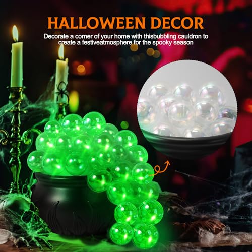 Halloween Cauldron Decor Set with Light, Remotes & Decorations - Indoor Party Prop