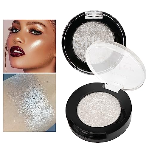 White Silver Glitter Eyeshadow - Highly Pigmented Long Lasting Sparkly Eye Makeup