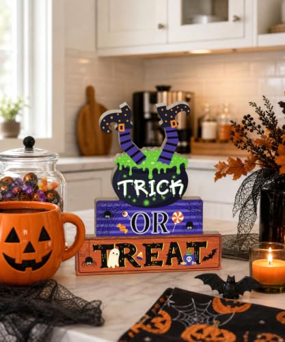 Putuo Decor Halloween Witch Cauldron Sign - Trick or Treat Variation