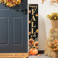 Happy Fall Y'all Porch Sign Black Checkered Sunflower Pumpkin - Indoor Outdoor Farmhouse Decor