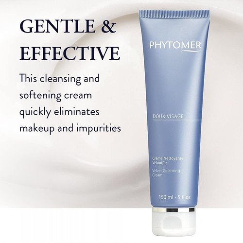 Phytomer Doux Visage Velvet Facial Cleansing Cream - Gentle Cleanser & Makeup Remover for Soft, Hydrated Skin | 150ml