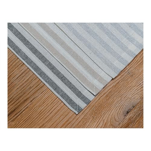 Beige Cotton Table Runner - Reusable Thanksgiving Dining Decor, Set of 4
