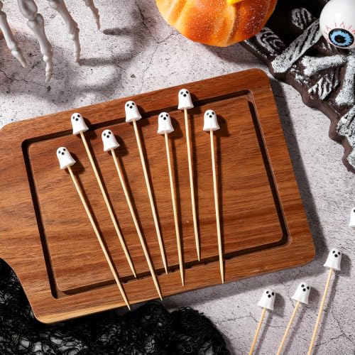 Halloween Ghost Cocktail Picks - 100 Pcs Spooky Ghost Party Decor - Variation: Ghost