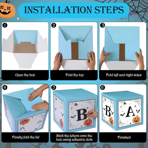 Halloween Baby Shower Decorations Blue Balloon Boxes - A Little Boo Is Almost Due