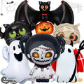 Halloween Balloons with Ghost Bat Horror Doll Party Decorations - Set of 7