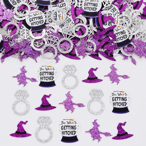 Halloween Witch Confetti Purple Glitter Party Decor - 200 Pieces