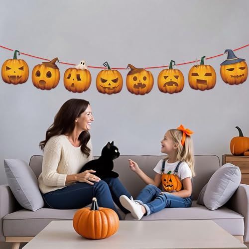 Halloween 3D Bat Wall & Window Stickers Set with Banners - Reusable Party Decorations