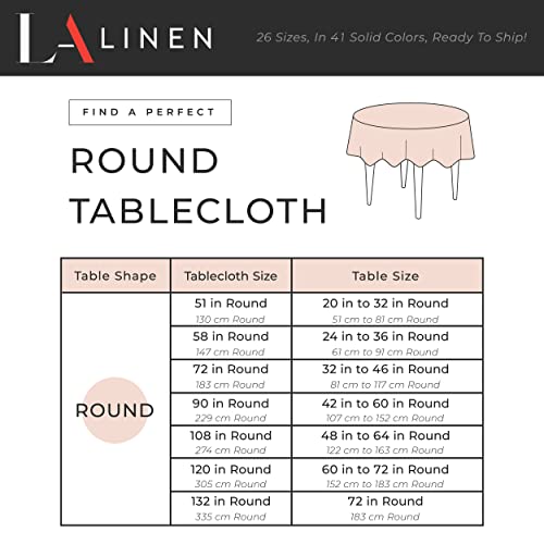 Polyester Round Tablecloth 132 Inch Brown - Stain & Wrinkle Resistant